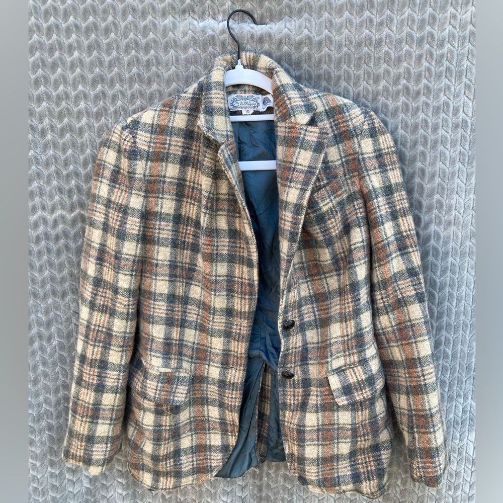 Vintage Brown Plaid Wool Jacket (10)
